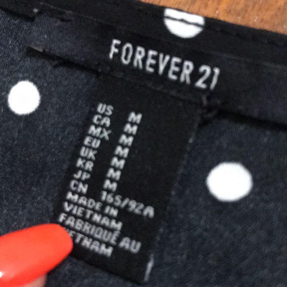 Polka Dot Sheer Top Size medium Forever 21 - Picture 3 of 5